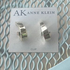 Anne Klein Silver Clip Earrings